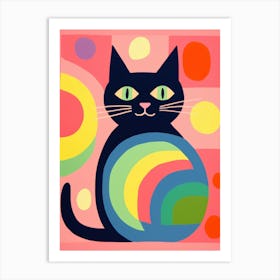 Rainbow Cat Art Print