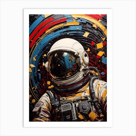 Astronaut In Space 3 Art Print