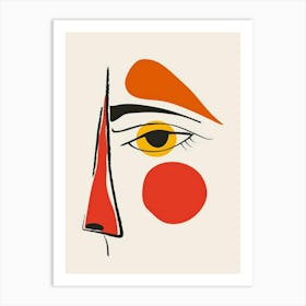 Face Of A Clown Art Print