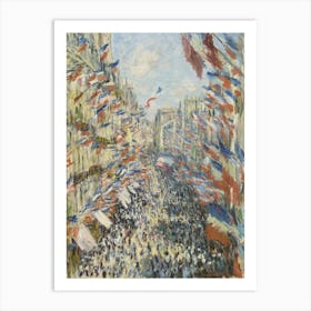 The Rue Montorgueil In Paris, (1878), Claude Monet Art Print