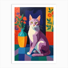 Purple Cat Art Print