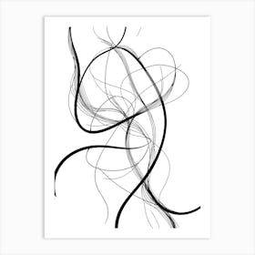 Flux Schnell Highcontrast Detailed Abstract Line Art With Deli 0 Póster