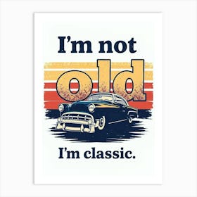 Retro Classic Car Poster 3 Art Print