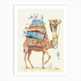 Camel With Books Art Print