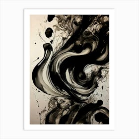 Ink Splatter Art Print