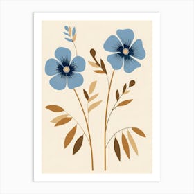 Blue Flowers 23 Art Print