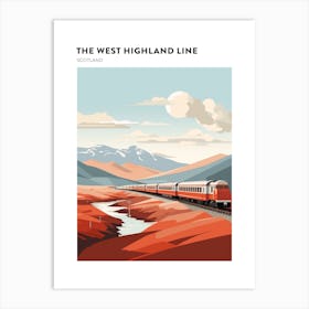 The West Highland Line Scotland 3 Hiking Trail Landscape Poster Art Print
