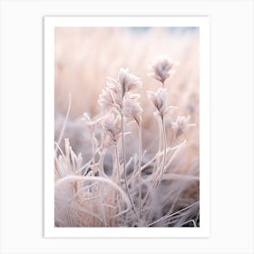 Frosty Botanical Winter Heath 4 Art Print