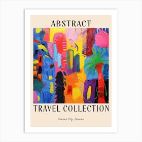 Abstract Travel Collection Poster Panama City Panama 2 Art Print