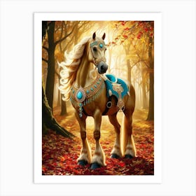 Horse In The Forest 1 Art Print