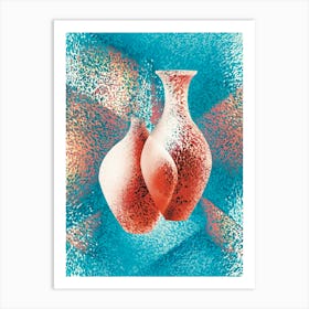 colord vases 4 Art Print