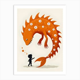 Little Boy And A Big Fish Art Print