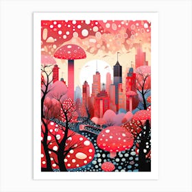 Shanghai, Illustration In The Style Of Pop Art 1 Art Print