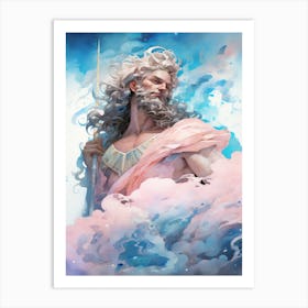  A Watercolor Of Poseidon 7 Art Print