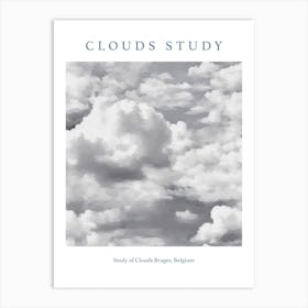 Study Of Clouds Bruges, Belgium Art Print