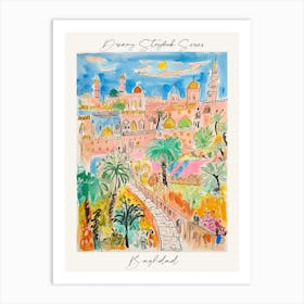 Poster Of Baghdad, Dreamy Storybook Illustration 4 Art Print