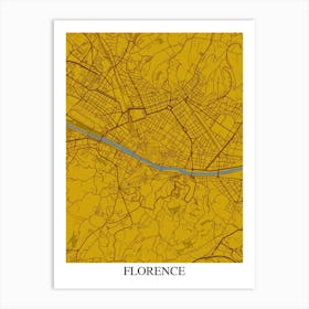 Florence Yellow Blue Art Print