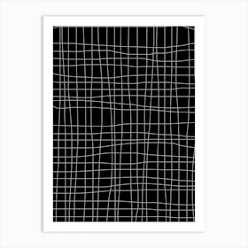Grid Black Art Print