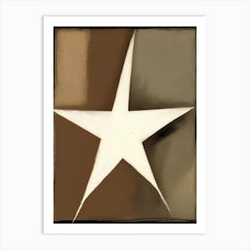 Shooting Star Symbol Abstract Painting Art Print