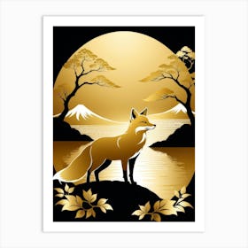 Japan Golden Fox 22 Art Print