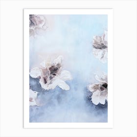 Light Blue Flower Painting Art Print