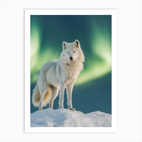 White Wolf. Generated with AI. Art Print 1 Art Print