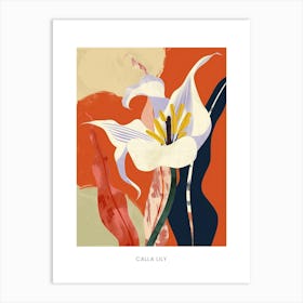 Colourful Flower Illustration Poster Calla Lily 3 Art Print