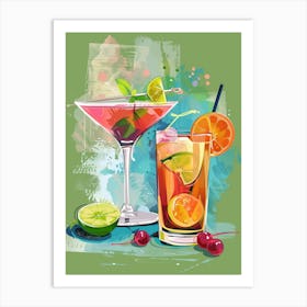 Alcoholic Drinks Art Print