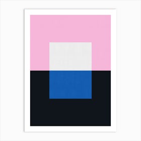 Pink and blue geometry 3 Art Print