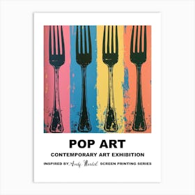 Forks Pop Art 2 Art Print