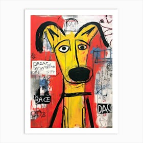 Dog Street Magic: Neo-Expressionist Basquiat Style Art Print