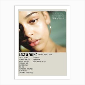 Lost & Found By Jorja Smith 2018 Poster 3 Art Print