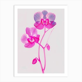 Hot Pink Orchid 3 Art Print