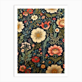 William Morris Floral Wallpaper Art Print