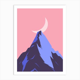 Moon And Mountain 2 Art Print