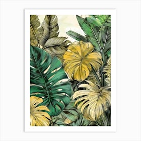Tropical Leaves 2 nature flora Art Print