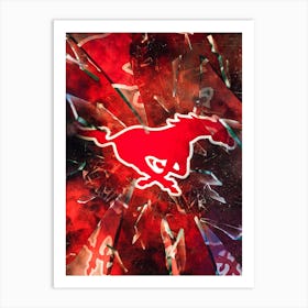 Smu Mustangs 1 Art Print