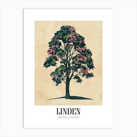 Linden Tree Colourful Illustration 2 Poster Art Print