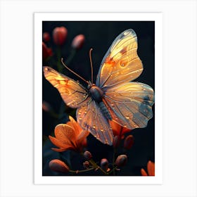 Butterfly In The Rain Art Print