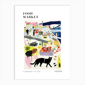 The Food Market In Vienna 7 Illustration Poster Art Print