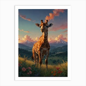 Giraffe 64 Art Print