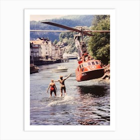 Vintage Vacations. Mountain River, Canada (I) Art Print