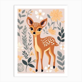 Baby Animal Illustration  Deer 2 Art Print