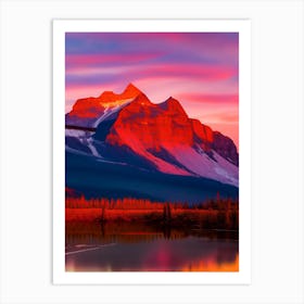 The Canadian Rockies Sunset Art Print