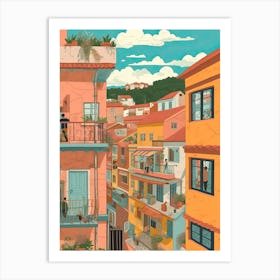 Bogota Colombia Travel Illustration 4 Art Print