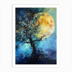 Moonlight Tree Art Print