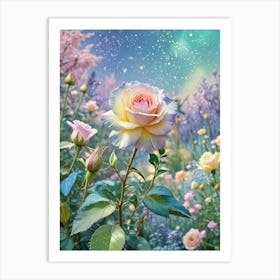 Fantasy Rose Garden Art Print