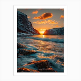 Sunset In Norway Art Print