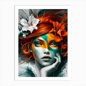 Flower Girl 3 Art Print