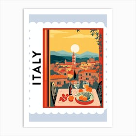 Italy 4 Travel Stamp Poster Art Print